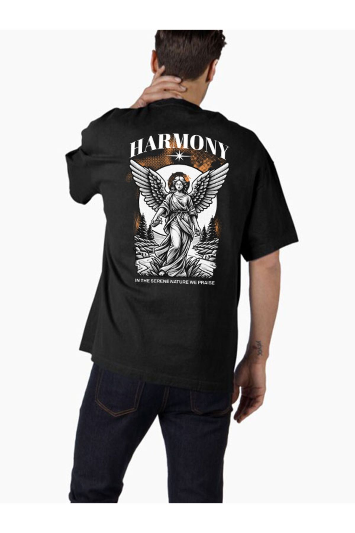 COMVİCHO Unisex streetwear72 Tasarım Baskılı Oversize T-Shirt