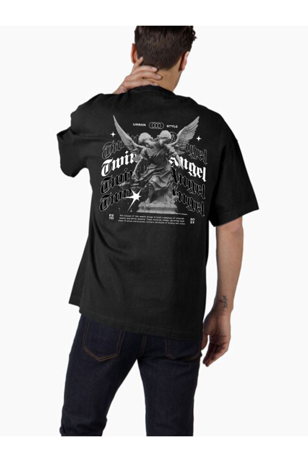 COMVİCHO Unisex streetwear39 Tasarım Baskılı Oversize T-Shirt