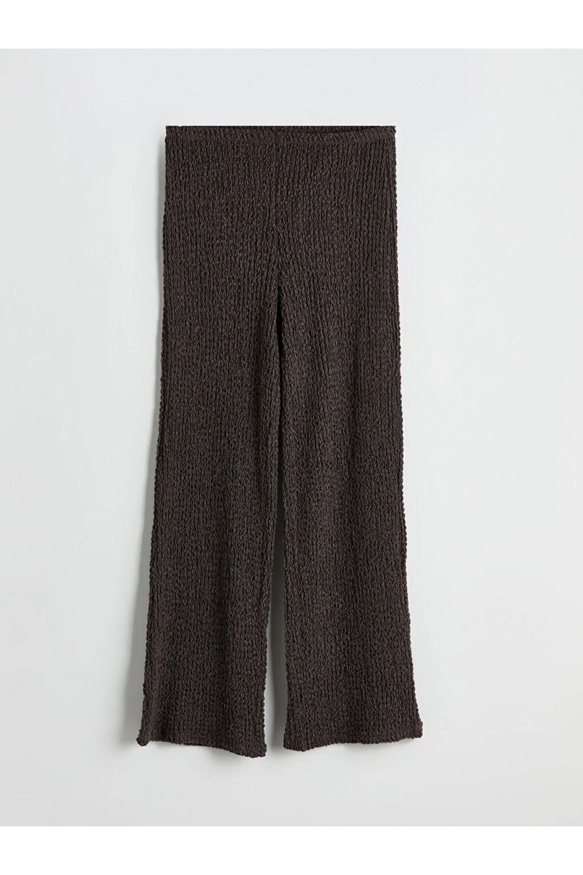 LC Waikiki LCWAIKIKI Classic Kahverengi Beli Lastikli Dokulu Kadın Pantolon