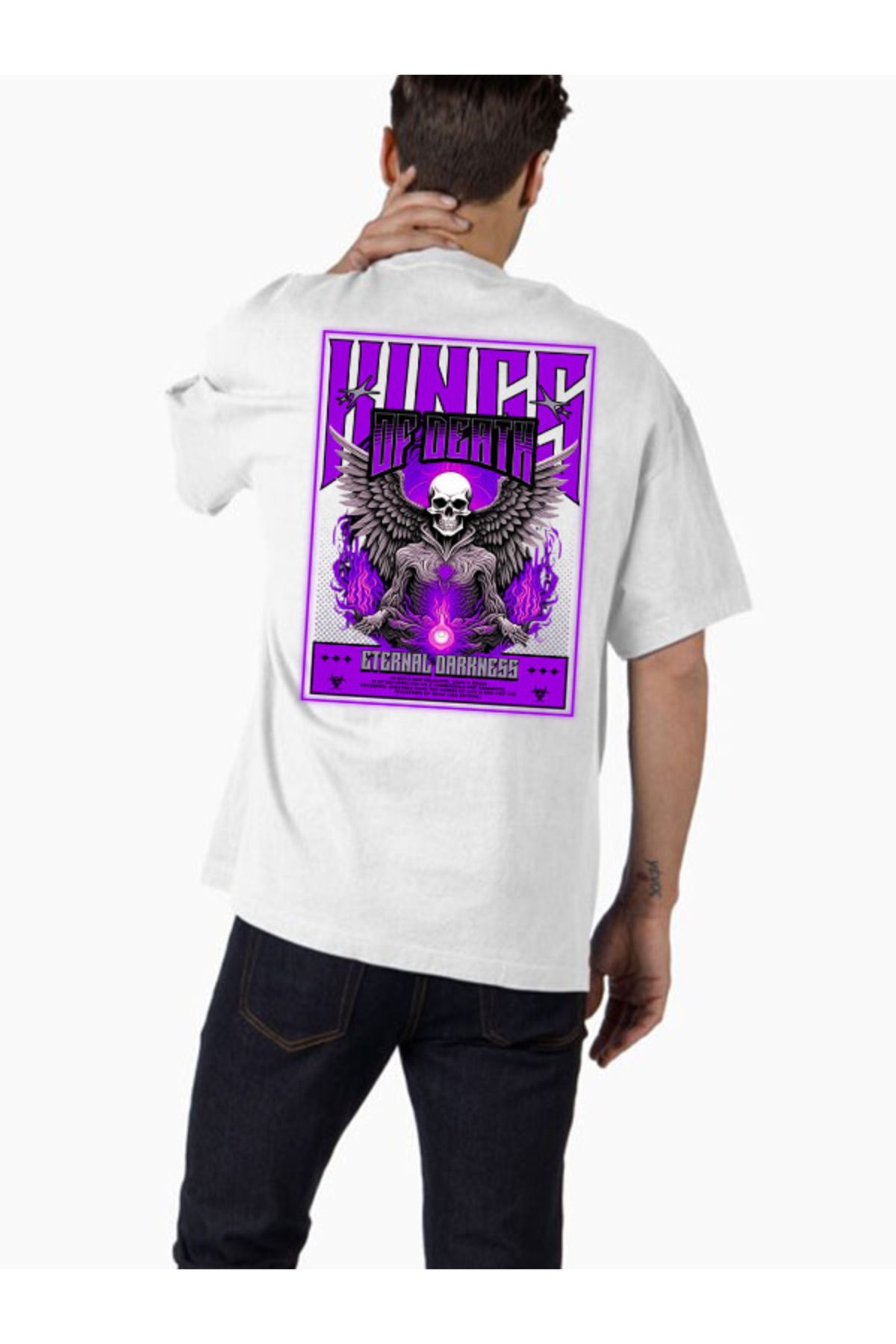 COMVİCHO Unisex streetwear43 Tasarım Baskılı Oversize T-Shirt