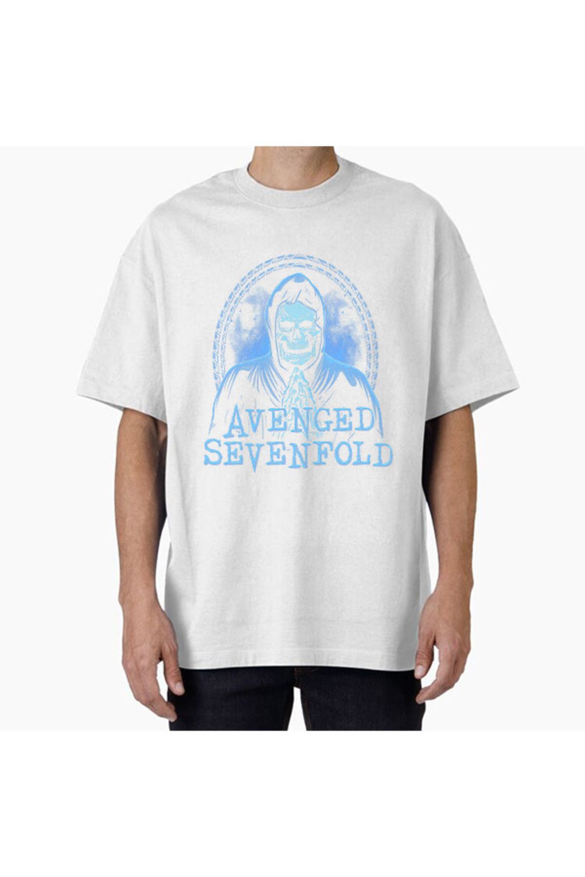 COMVİCHO Unisex avenget Tasarım Baskılı Oversize T-Shirt