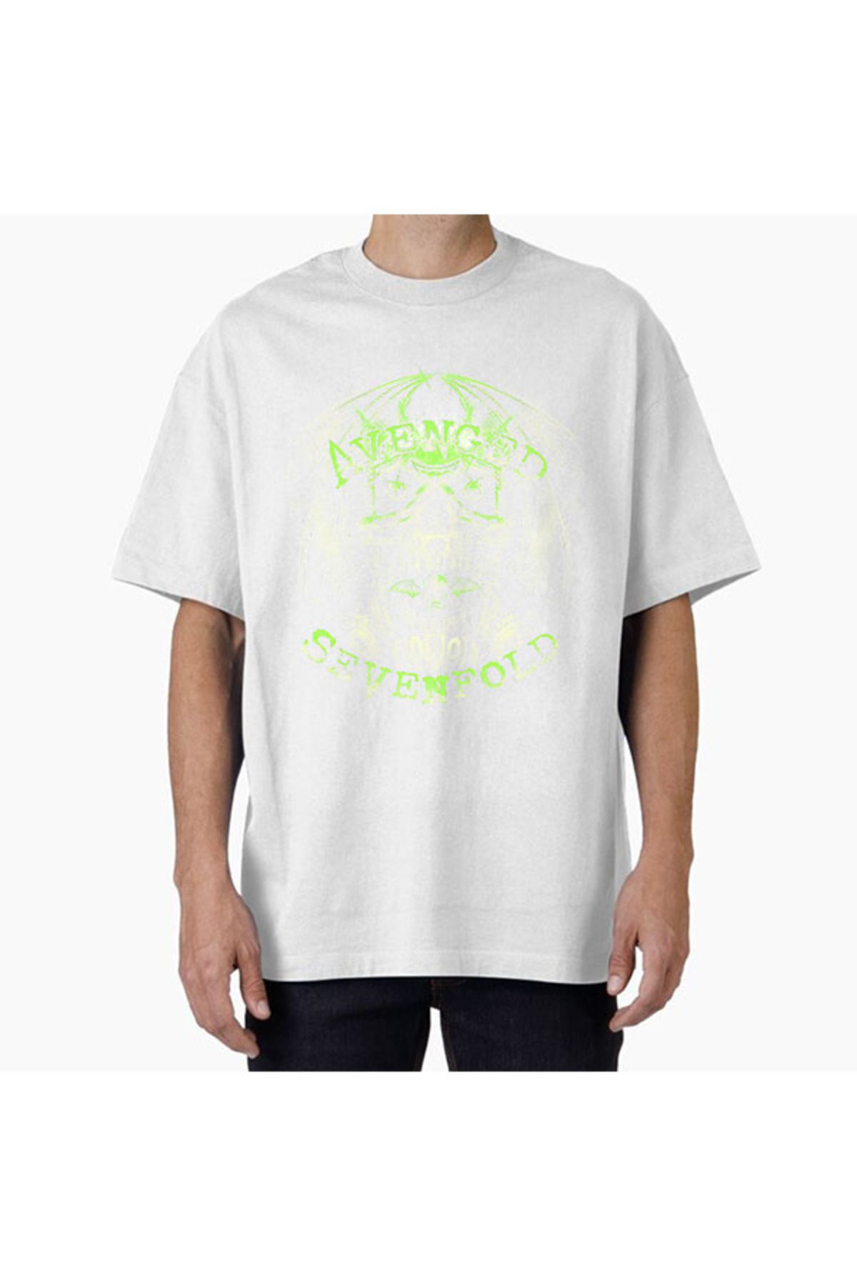 COMVİCHO Unisex avenget7 Tasarım Baskılı Oversize T-Shirt