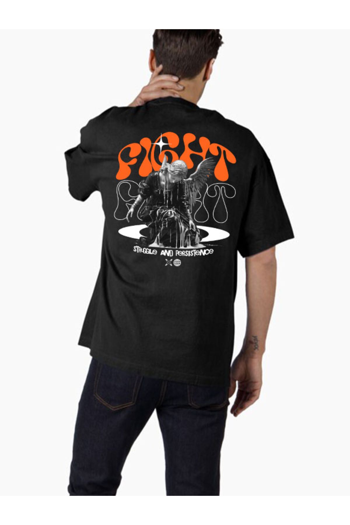 COMVİCHO Unisex streetwear60 Tasarım Baskılı Oversize T-Shirt