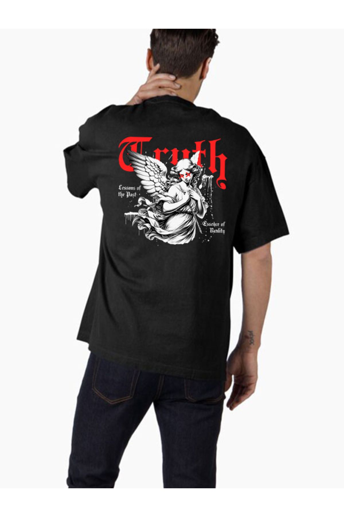 COMVİCHO Unisex streetwear67 Tasarım Baskılı Oversize T-Shirt