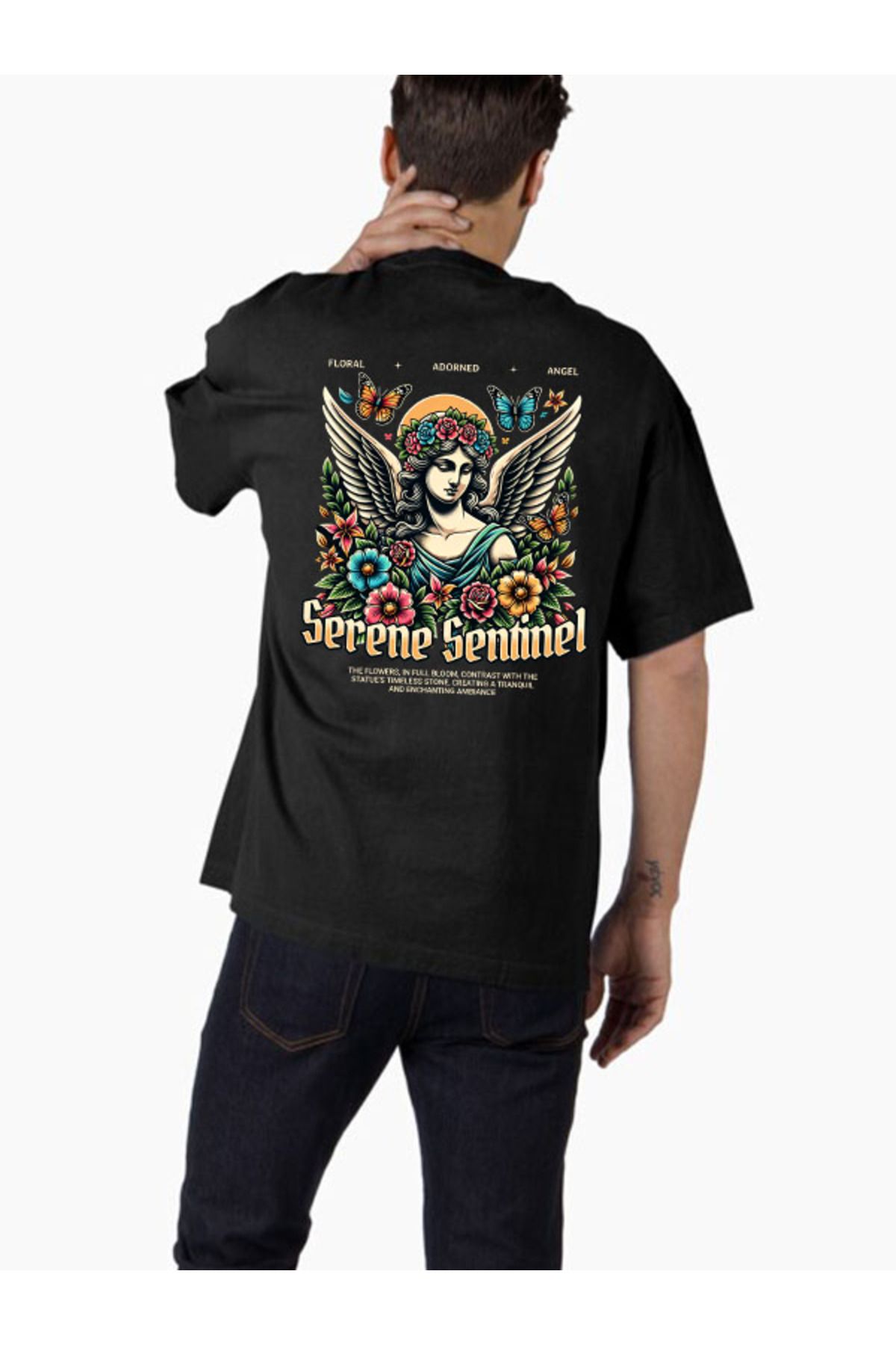 COMVİCHO Unisex streetwear151 Tasarım Baskılı Oversize T-Shirt