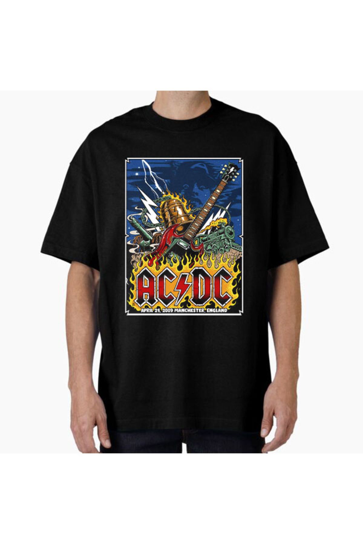 COMVİCHO Unisex acds1 Tasarım Baskılı Oversize T-Shirt