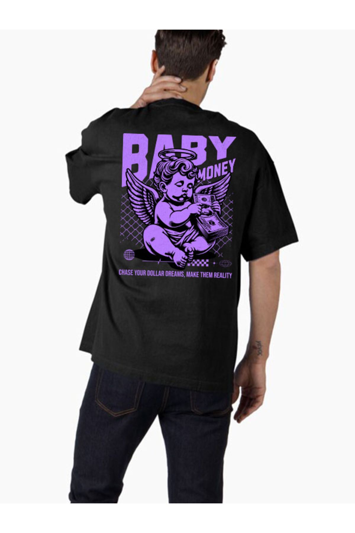 COMVİCHO Unisex streetwear83 Tasarım Baskılı Oversize T-Shirt