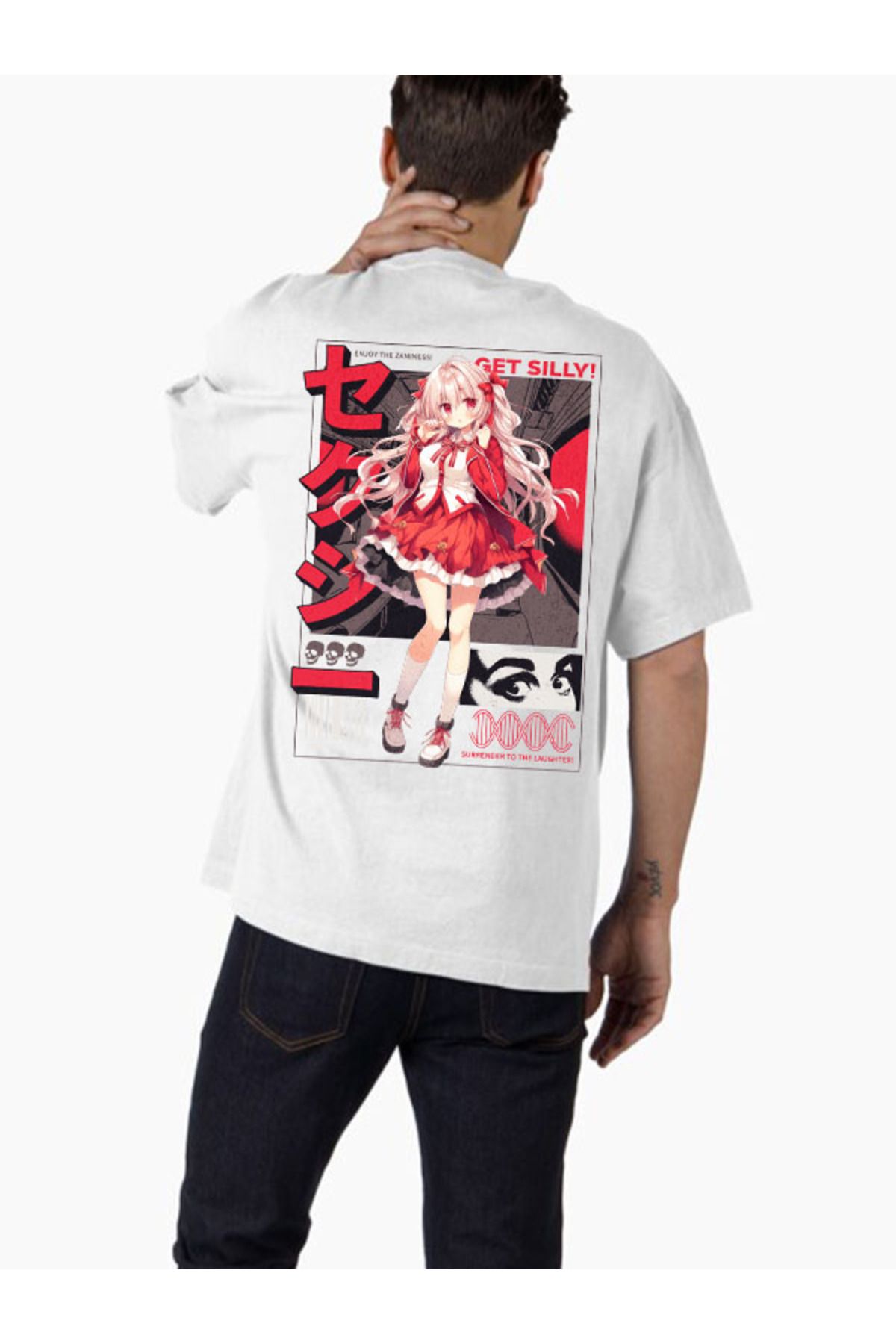 COMVİCHO Unisex getsılly Tasarım Baskılı Oversize T-Shirt