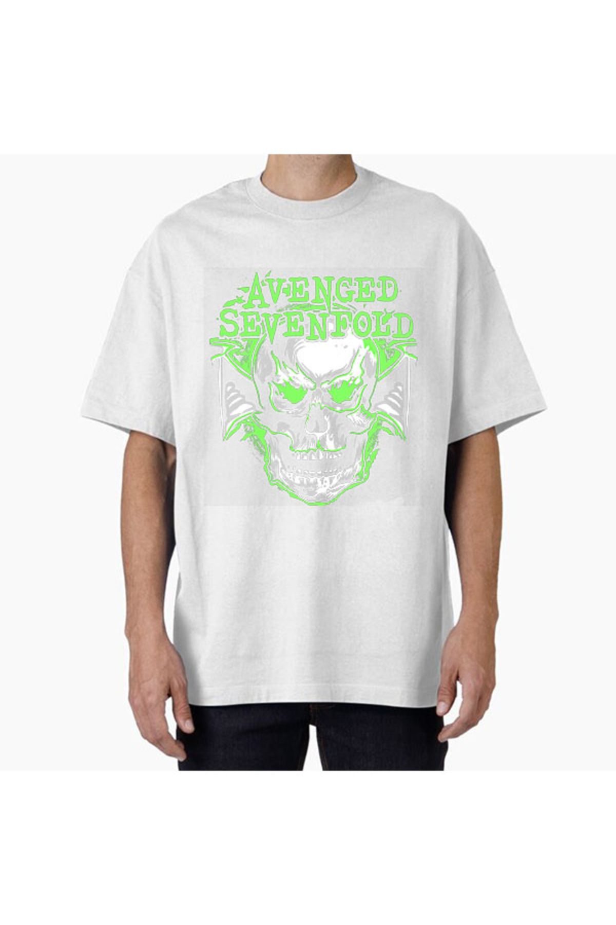 COMVİCHO Unisex avenget61 Tasarım Baskılı Oversize T-Shirt
