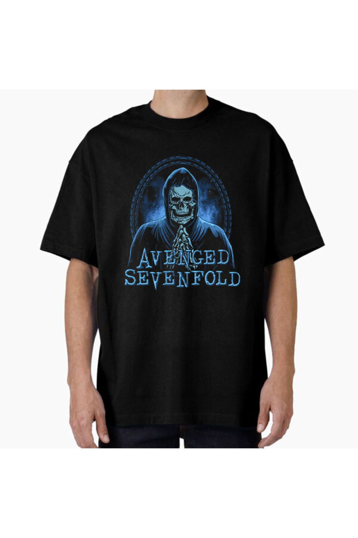 COMVİCHO Unisex avenget Tasarım Baskılı Oversize T-Shirt