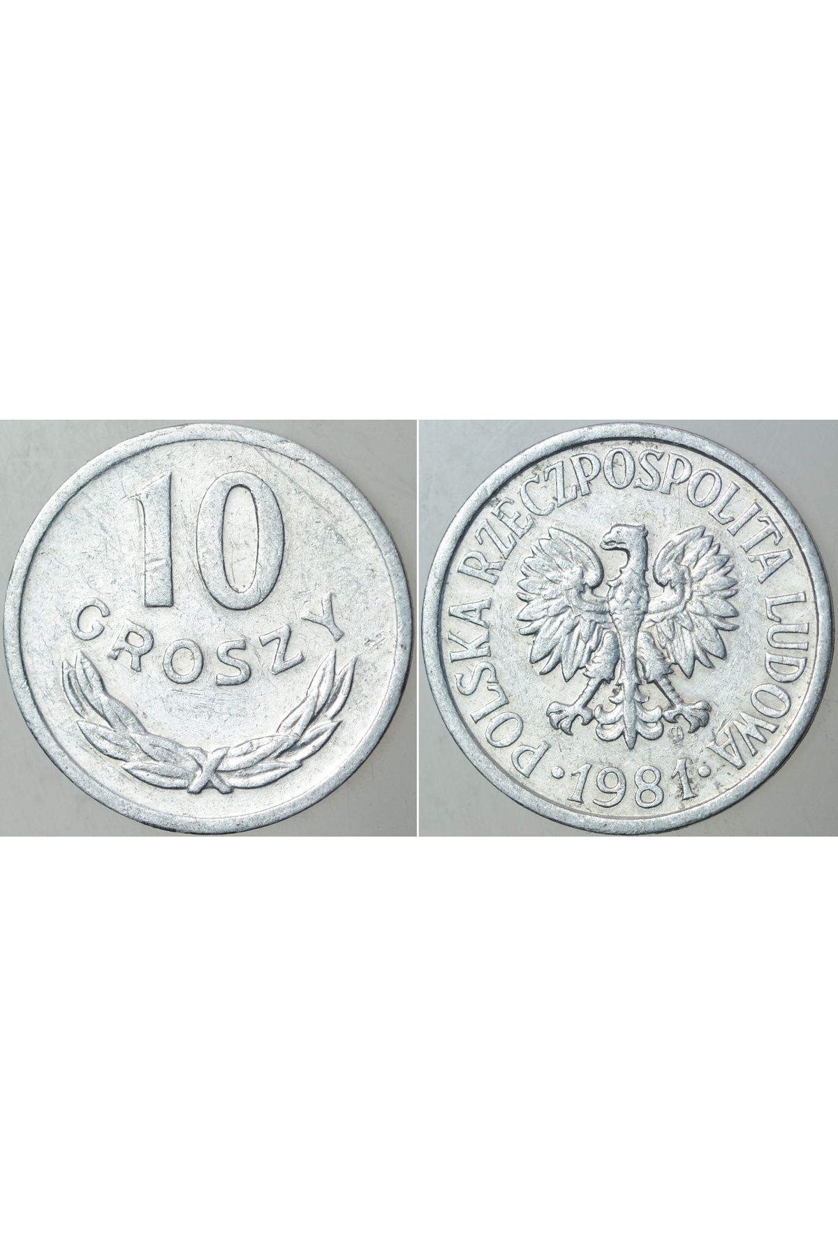 Banknoting POLONYA 10 GROSZY 1981 ALÜMİNYUM.