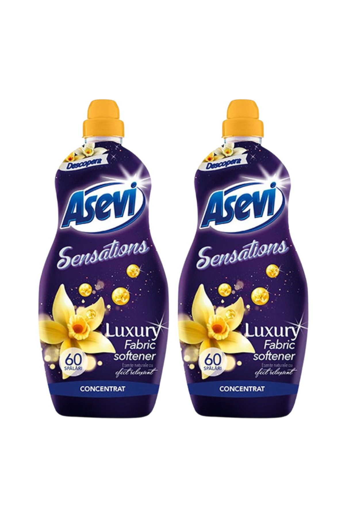 ASEVI Омекотител за тъкани Sensations Luxury, 1,44 л, 60 пранета x2 бр.