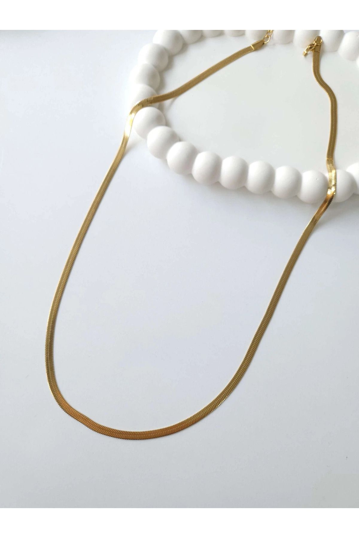 1881 STORE Çelik Gold İtalyan Zincir (60cm) Kolye