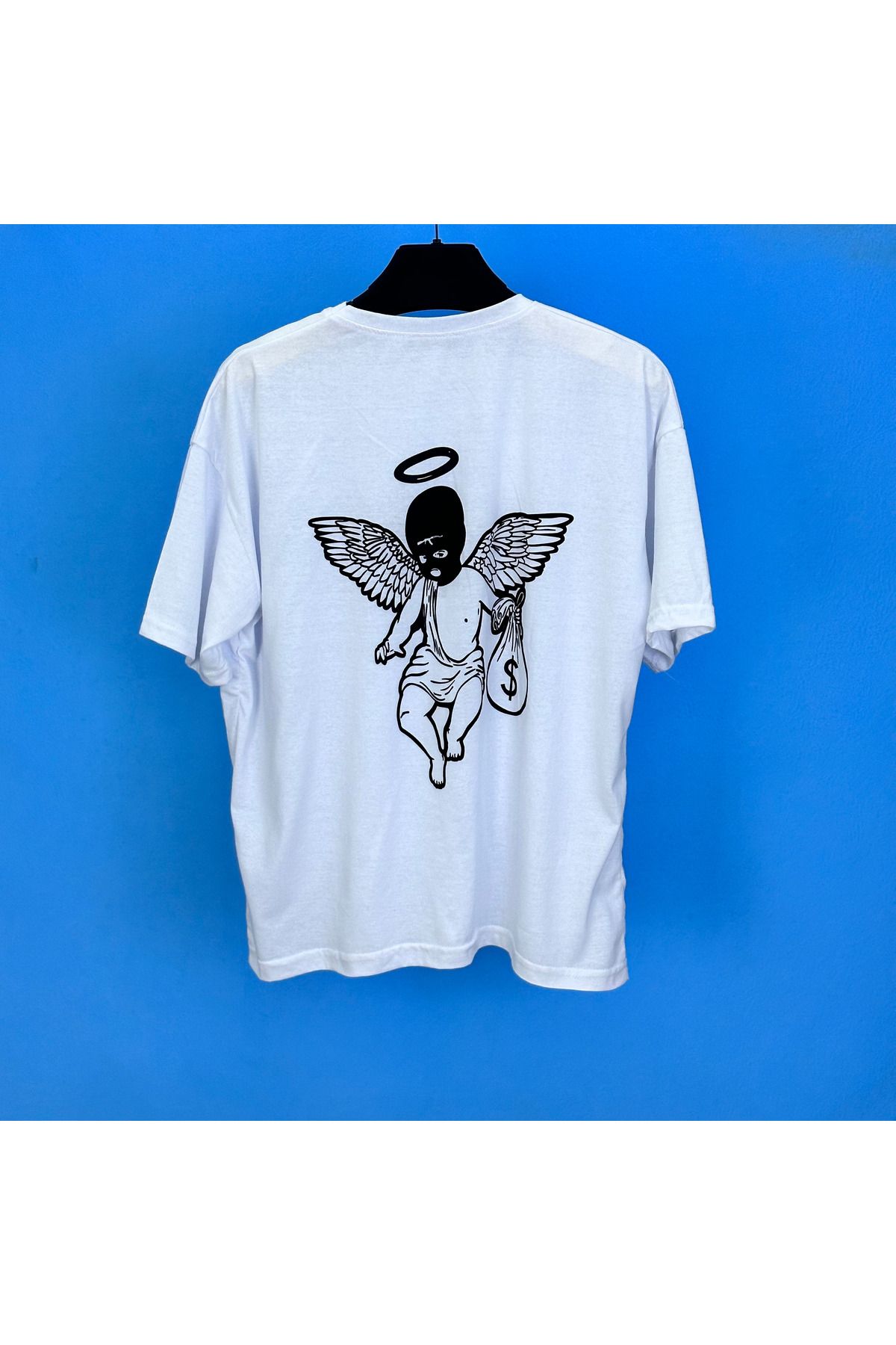eg38 Tmb M 16 Angel Oversize Tişört Beyaz