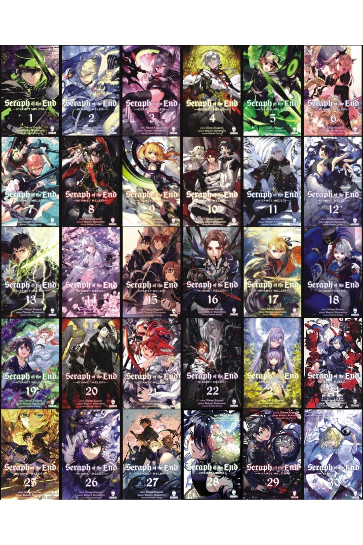 Kurukafa Yayınevi Seraph of The End Kıyamet Meleği 1-30. Ciltler Arası Eksiksiz Manga Seti