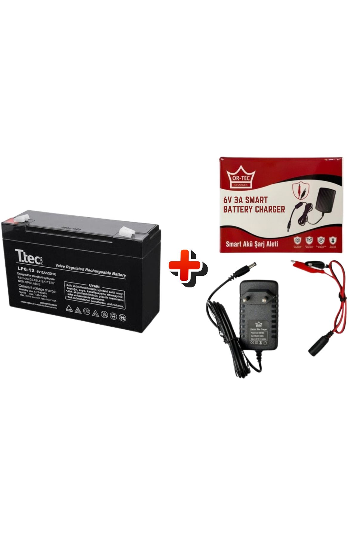 TNL 6 VOLT 12 AMPER AKÜ VE 3 AMPER HIZLI ŞARJ ALETİ