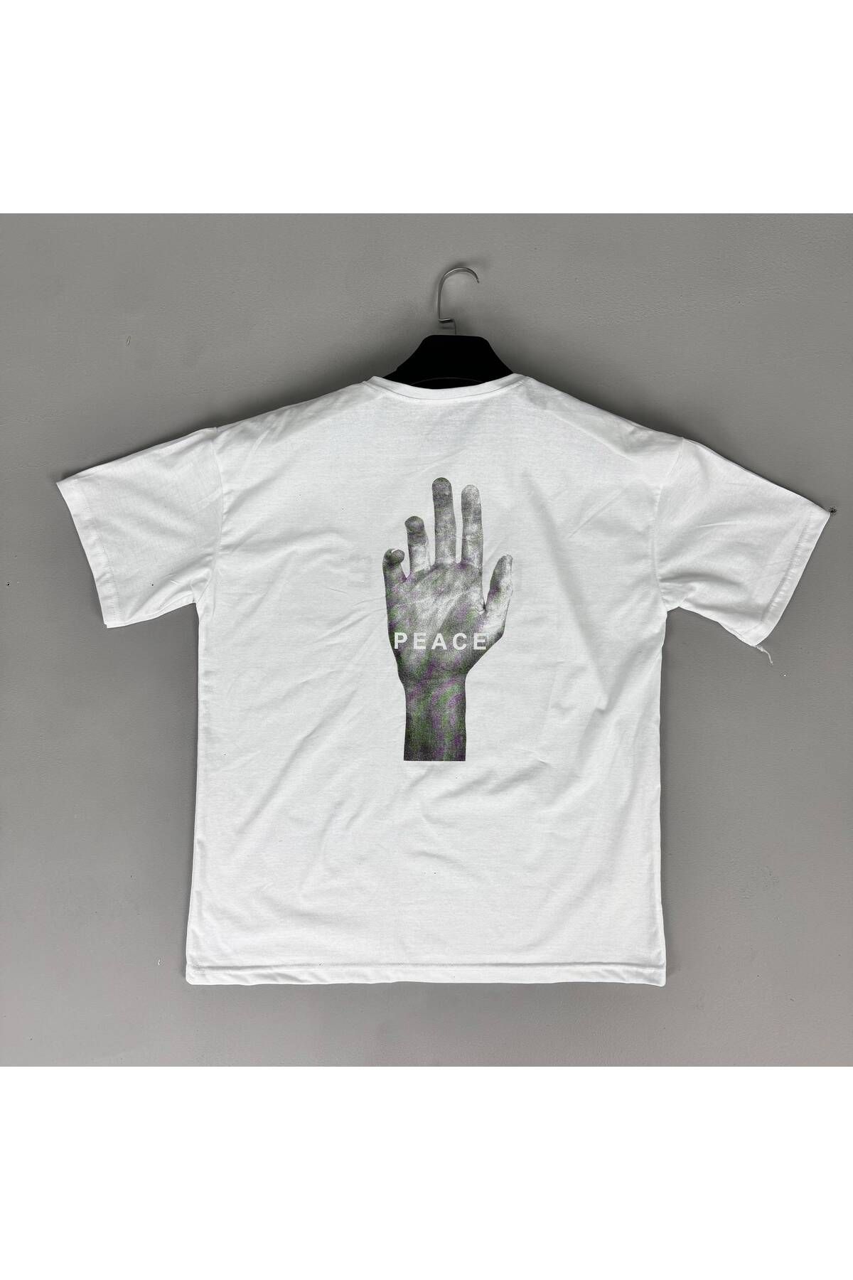 eg38 Tmb Yeni Peace Oversize Tişört Beyaz
