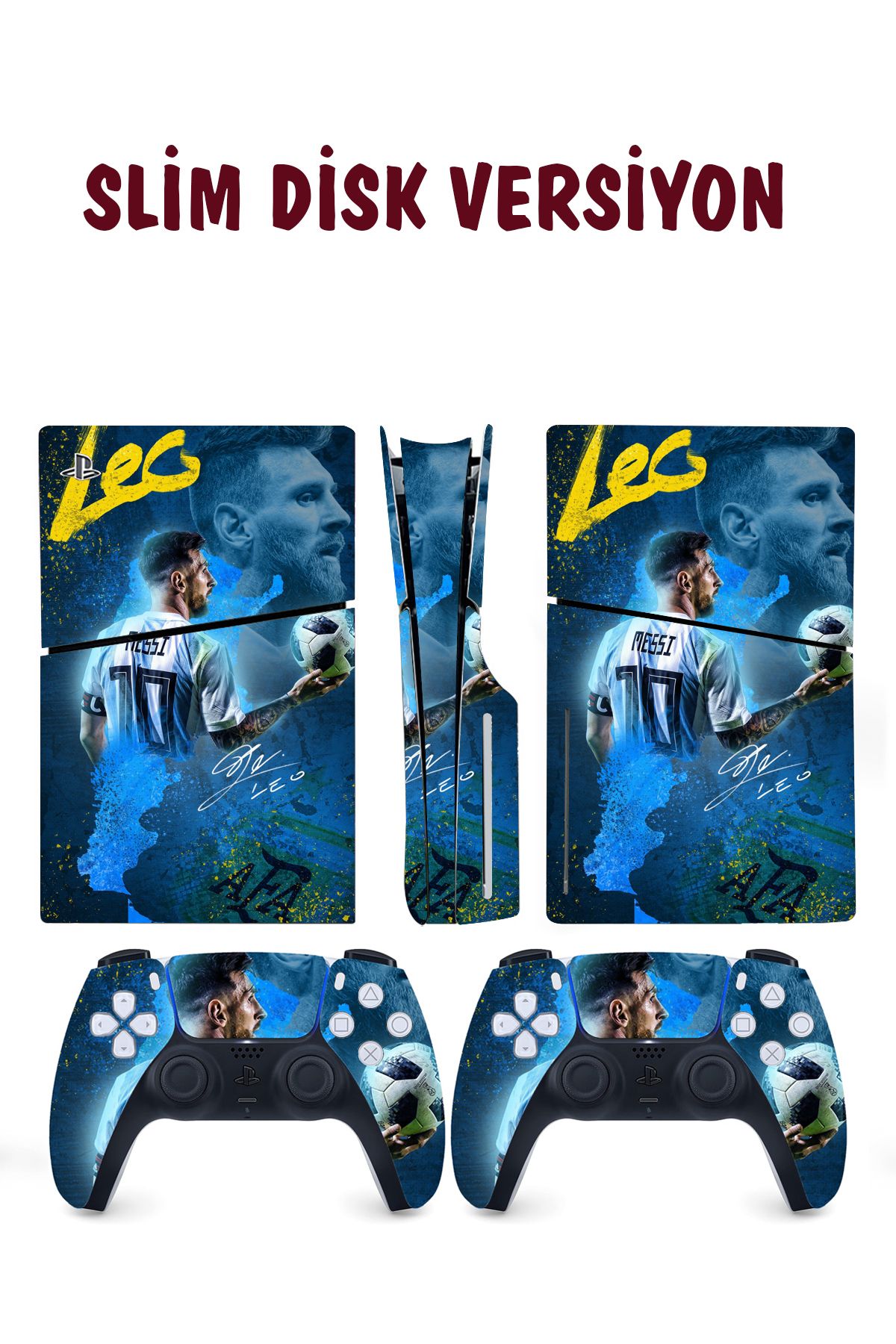 KT Decor Leo Messi Playstation 5 Full Sticker Kaplama Seti