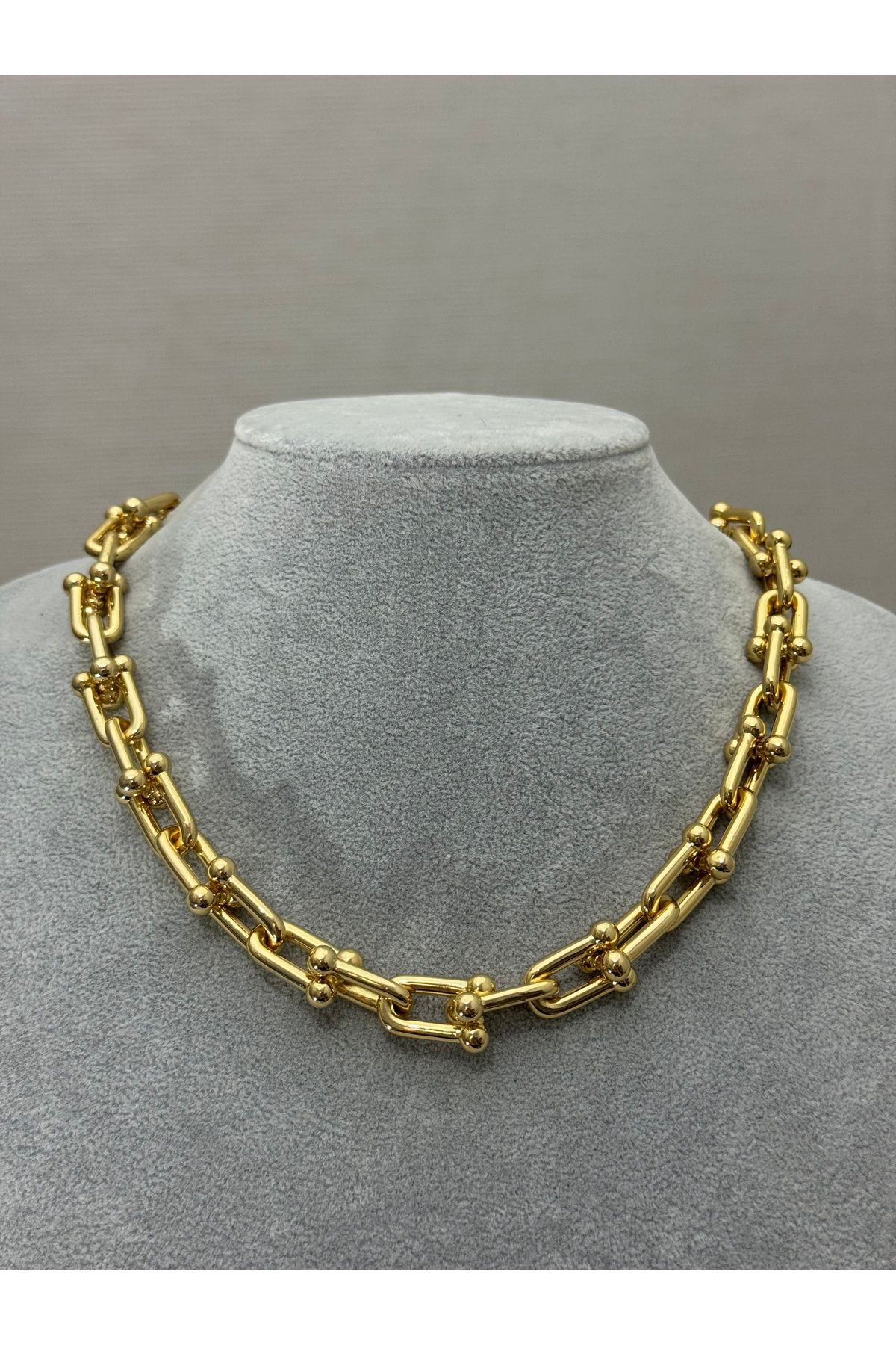 XUPING JEWELRY 18K kalın zincirli gold kolye paslanmaz kararmaz