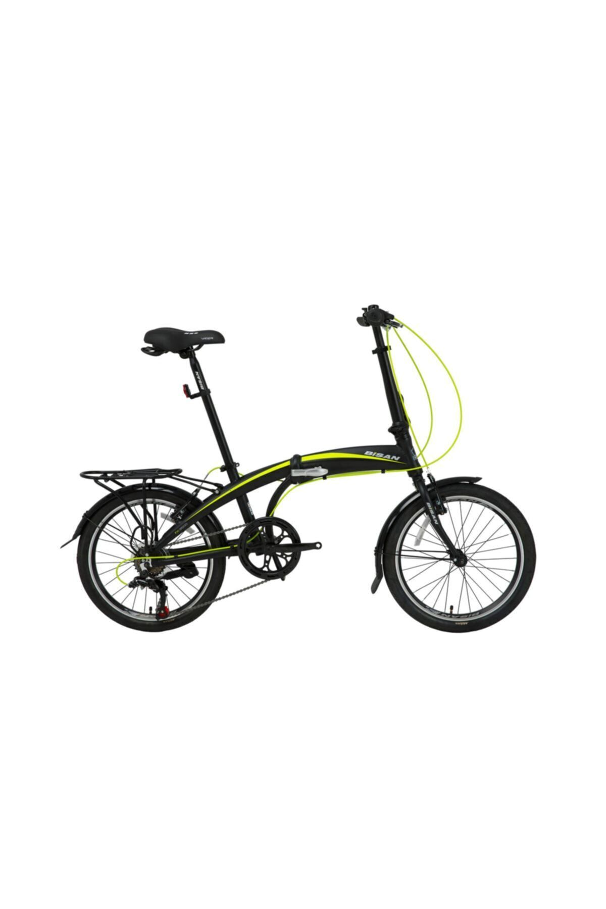 SerenityHaven Fx 3500 - Trn Katlanır Bisiklet 20" Jant 7 Vites Sarı
