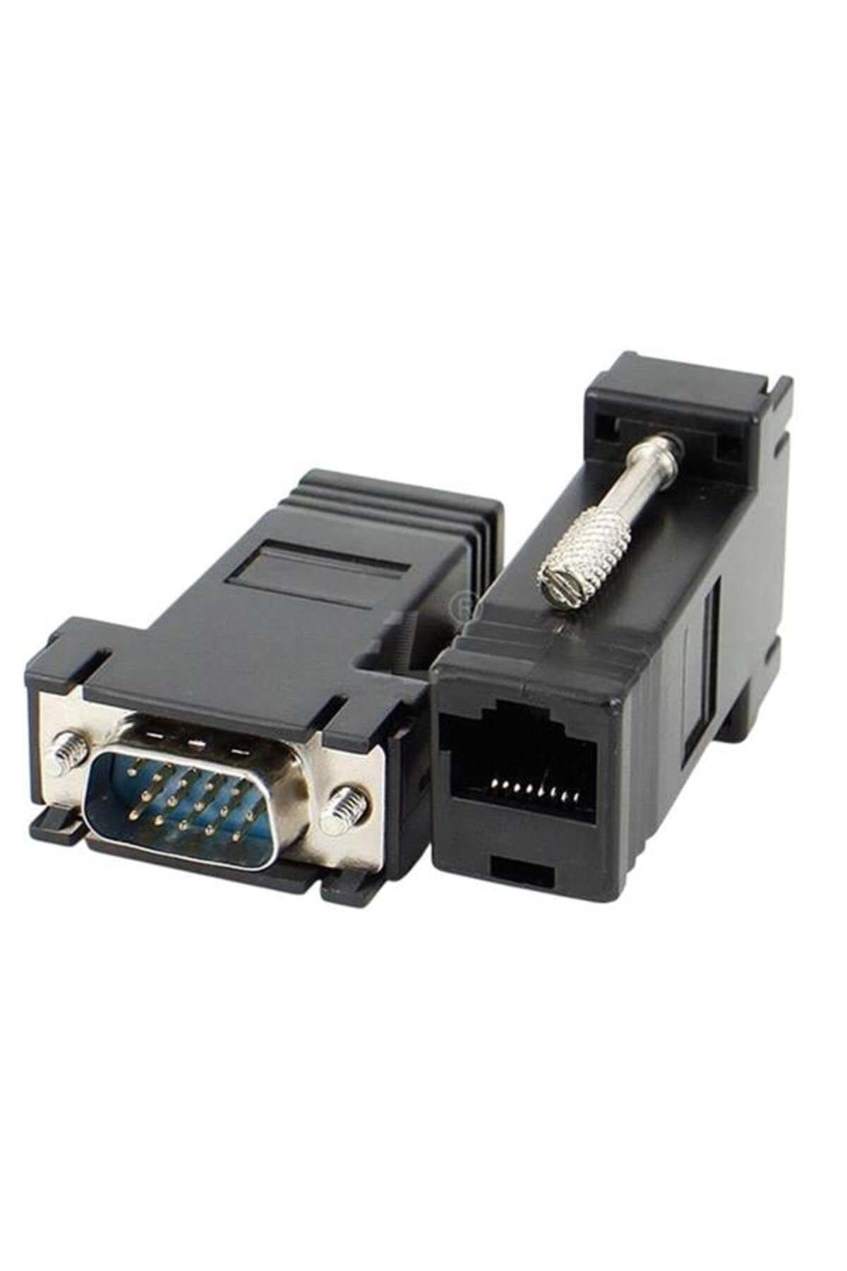 Roses Store Powermaster Vga Extender Rj45 Cat5/Cat6/Cat7 Uzatıcı Çevirici (2'Li Paket)