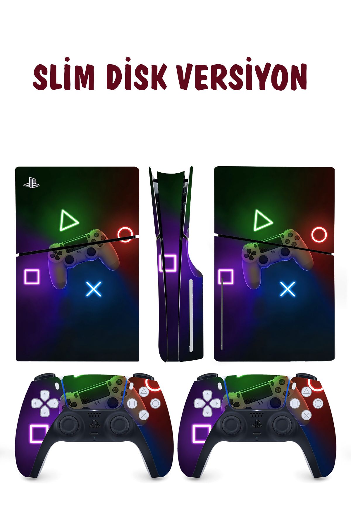 KT Decor Gamer Playstation 5 Full Sticker Kaplama Seti