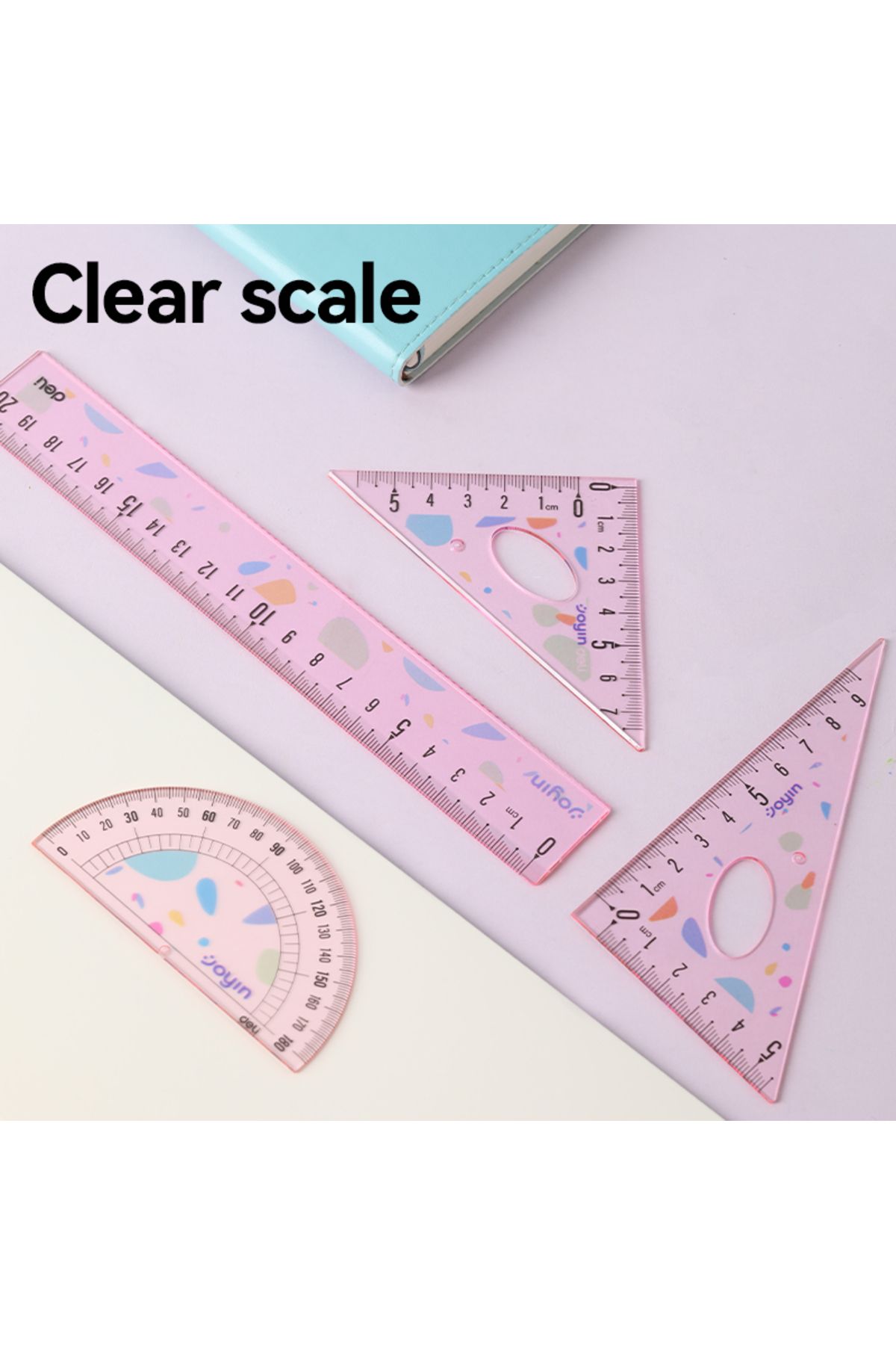 Deli-EH660 4-Piece Drafting Ruler Set – ideal for creative drafting, design & classroom use 2