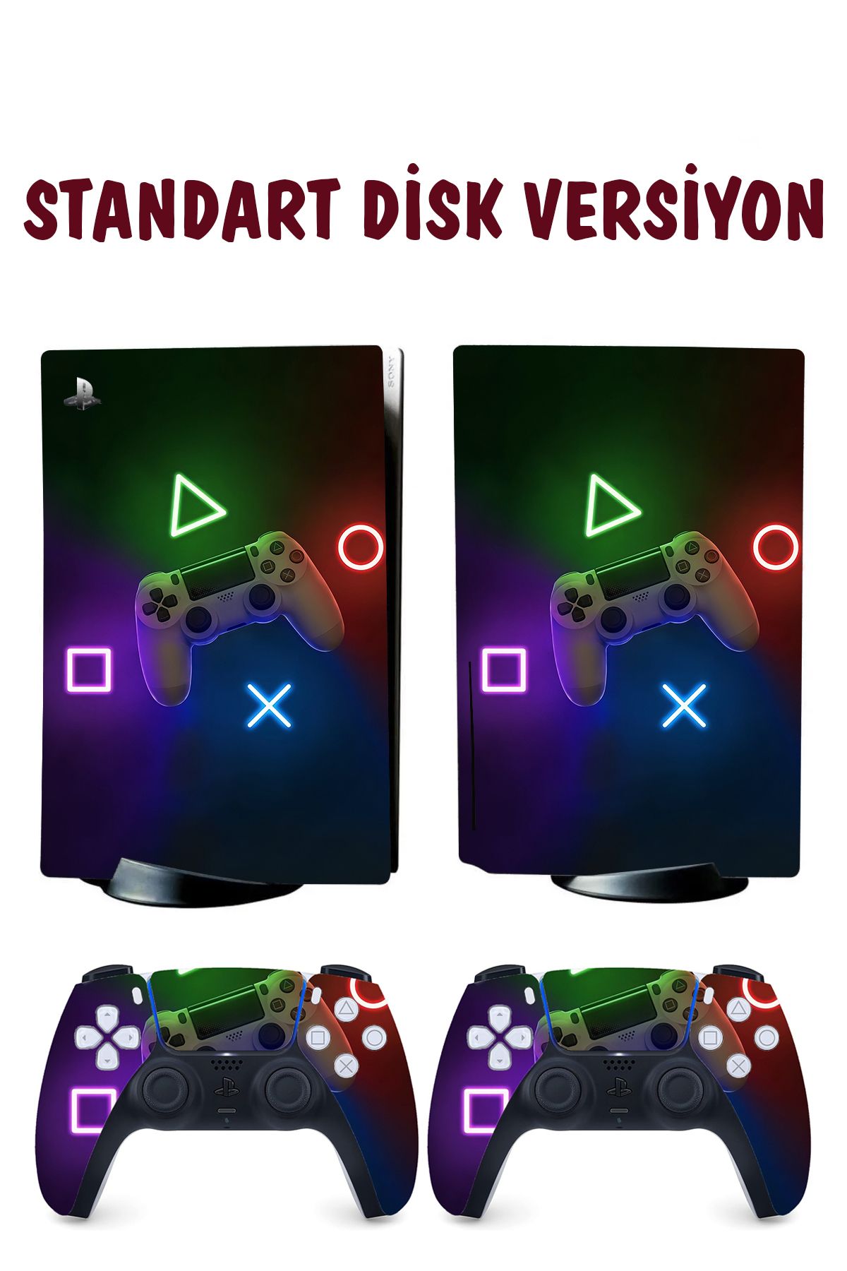 KT Decor Gamer Playstation 5 Full Sticker Kaplama Seti