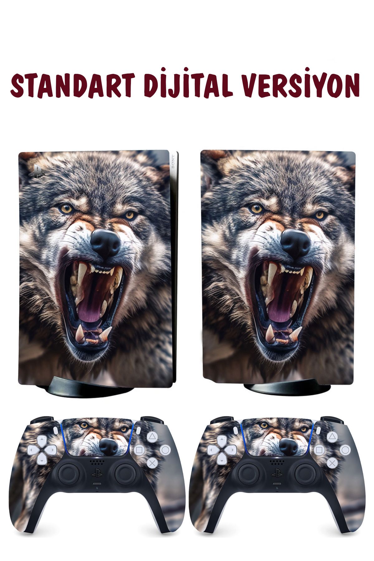 KT Decor Vahşi Kurt Playstation 5 Full Sticker Kaplama Seti