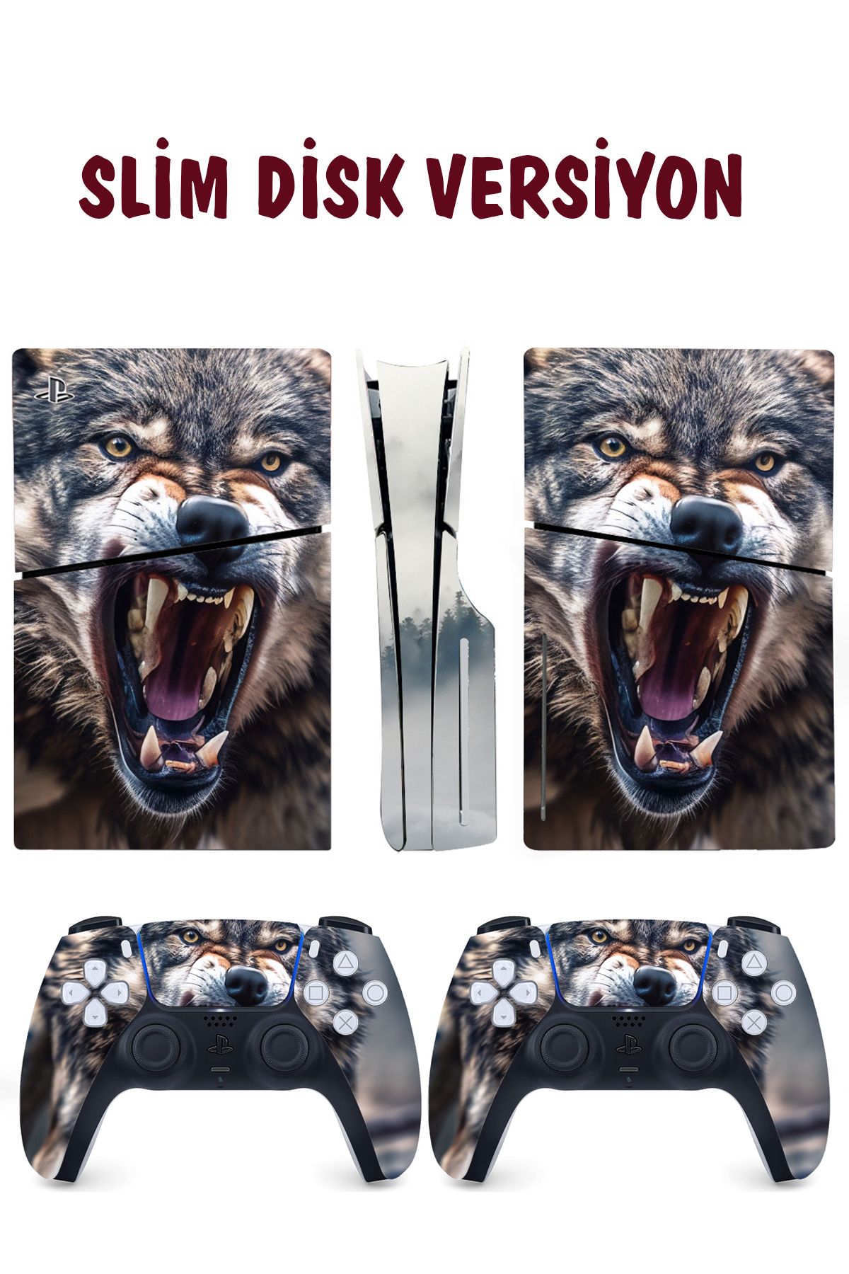 KT Decor Vahşi Kurt Playstation 5 Full Sticker Kaplama Seti