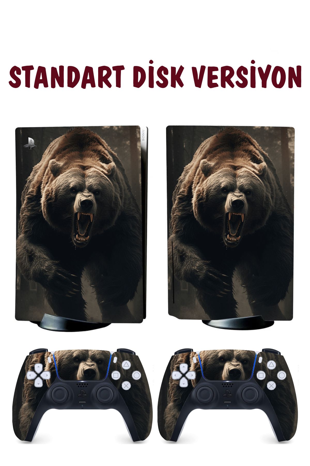 KT Decor Öfkeli Ayı Playstation 5 Full Sticker Kaplama Seti
