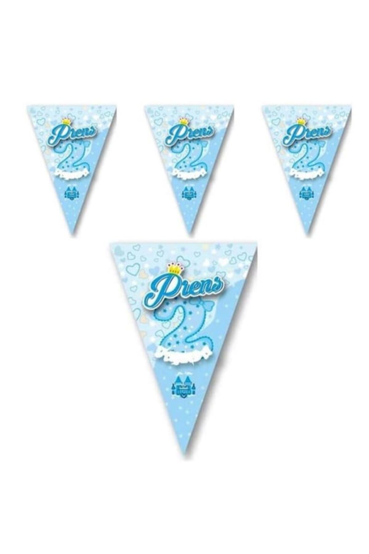 UVERTE Prens 2 Yaşında Doğum Günü Süsleri – Erkek Bebek İçin Temalı Parti Aksesuarı