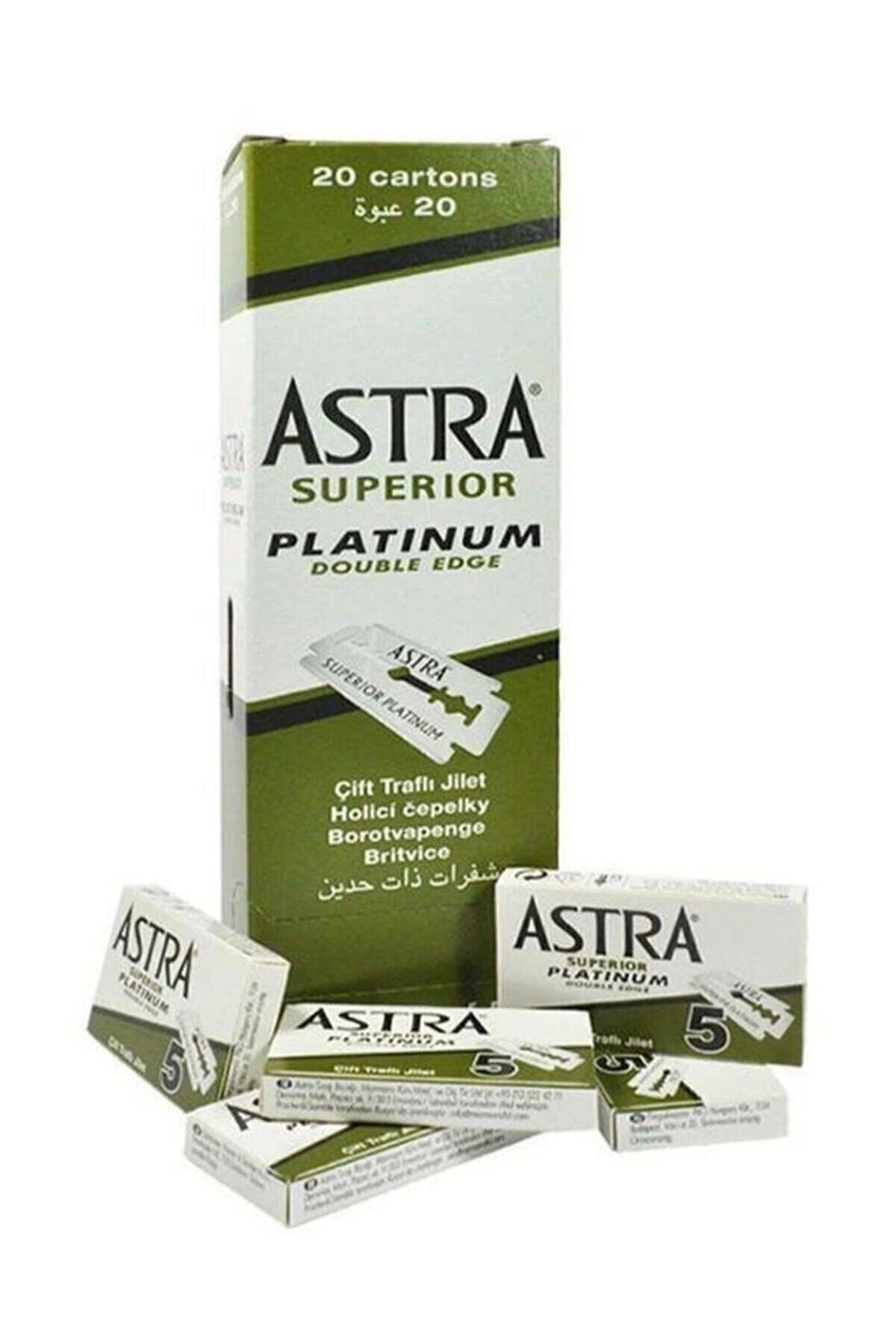 YNT İthalat Astra Tıraş Bıçağı Yeşil Jilet 20'li Paket