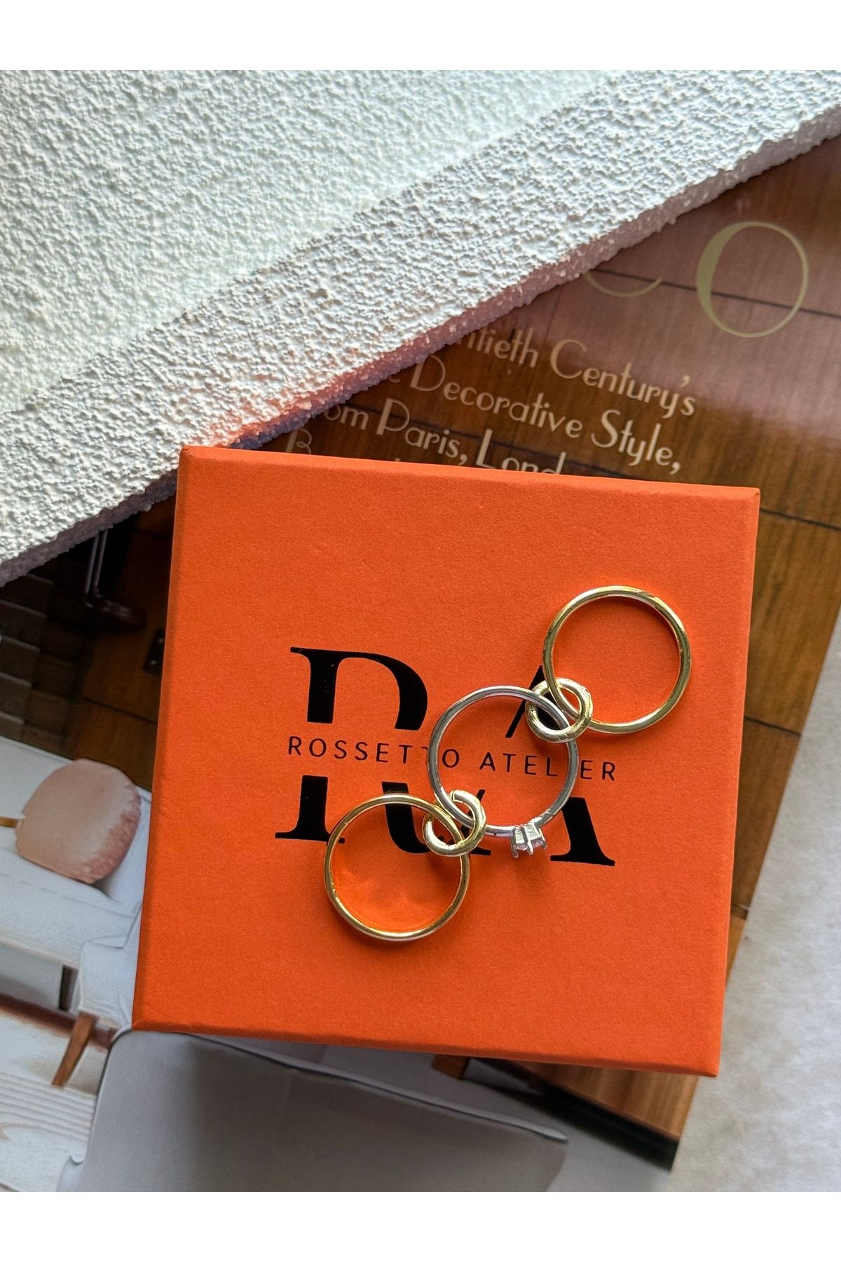 Rossetto Atelier Tek Taşlı Bica Yüzük ( Size 7 )