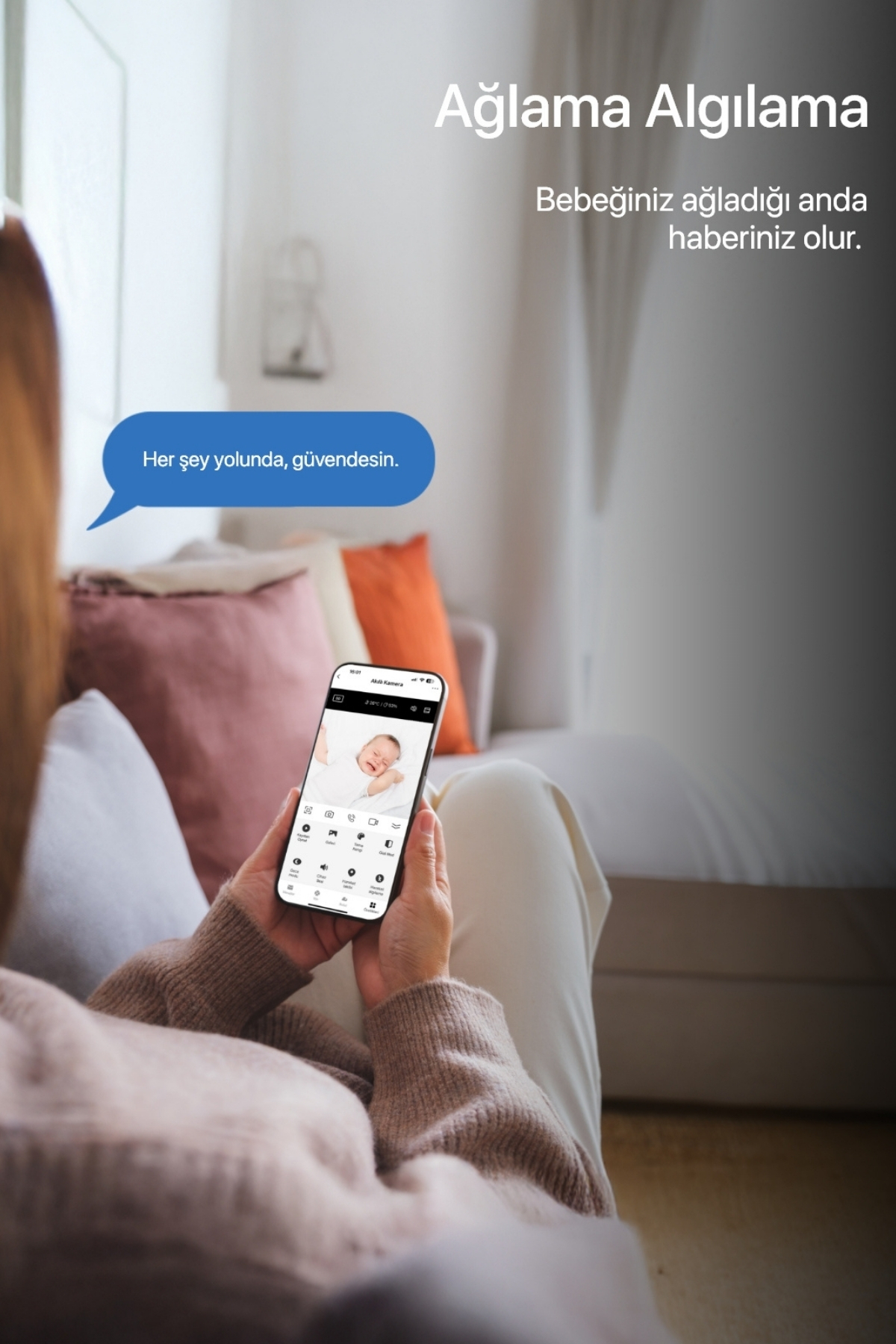 Xenon Smart Akıllı Bebek Kamerası 5" Monitörlü Çoklu İzleme ve Sesli İletişim 2 Adet Baby Camera X7202 fotoğrafı 7 (önizleme)