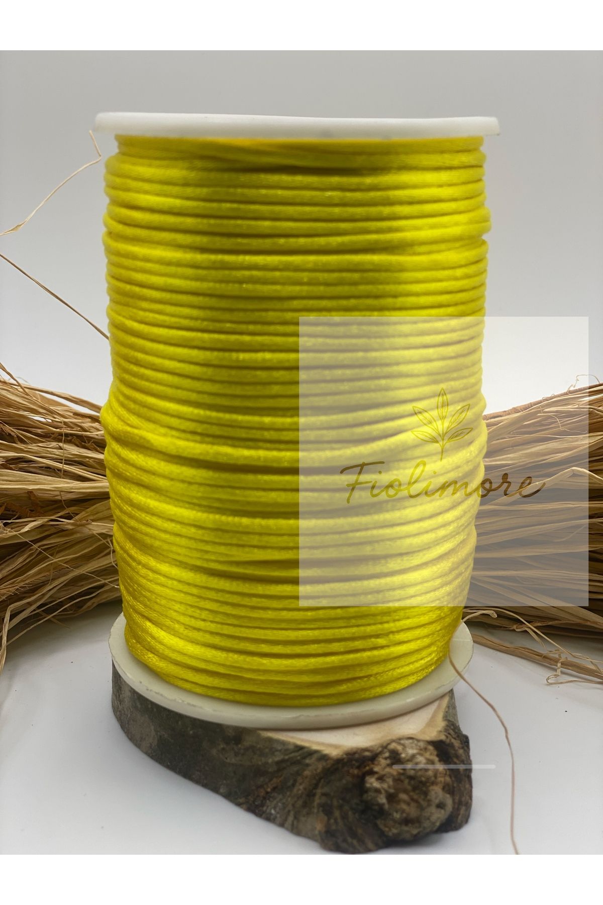 Fiolimore Floş İp Sarı Renk (Sıçan Kuyruğu) 2 mm 10 Metre Takı Bileklik İpi