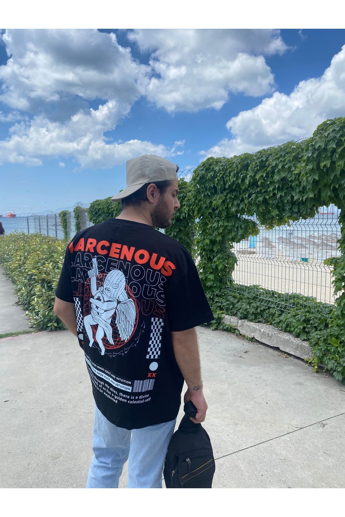 525 Oversize Tişört - Baskılı Tişört - Unisex Tişört - Pamuklu Tişört