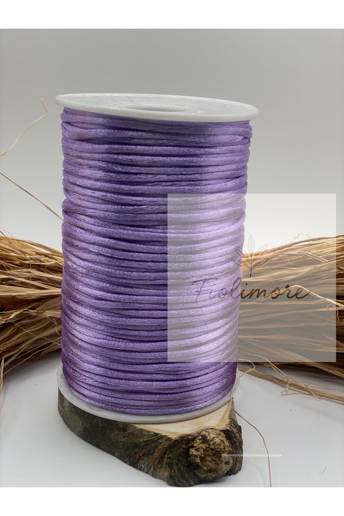 Fiolimore Floş İp Mor Renk (Sıçan Kuyruğu) 2 mm 10 Metre Takı Bileklik İpi