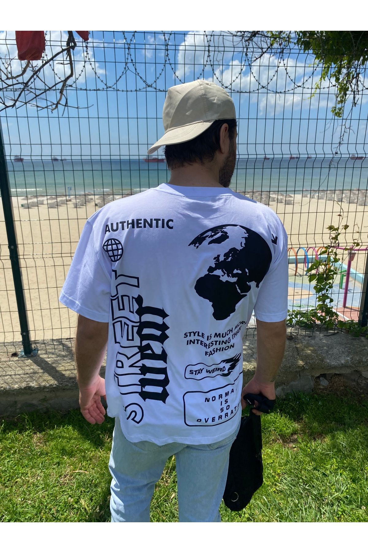 525 Oversize Tişört - Baskılı Tişört - Pamuklu Tişört - Unisex Tişört
