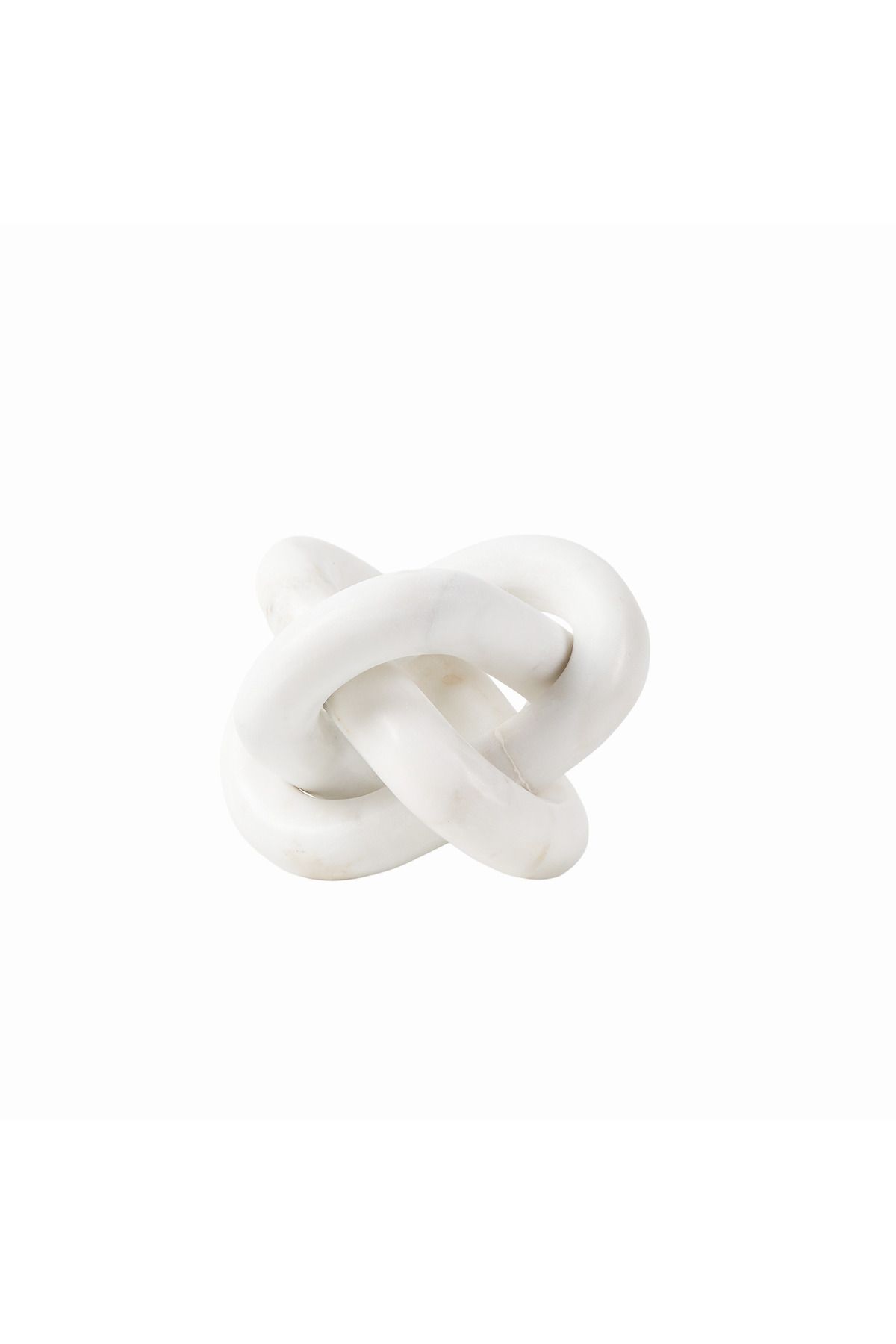 JASMIN CONCEPTS Mermer Zincir Obje Beyaz 15X15X15cm