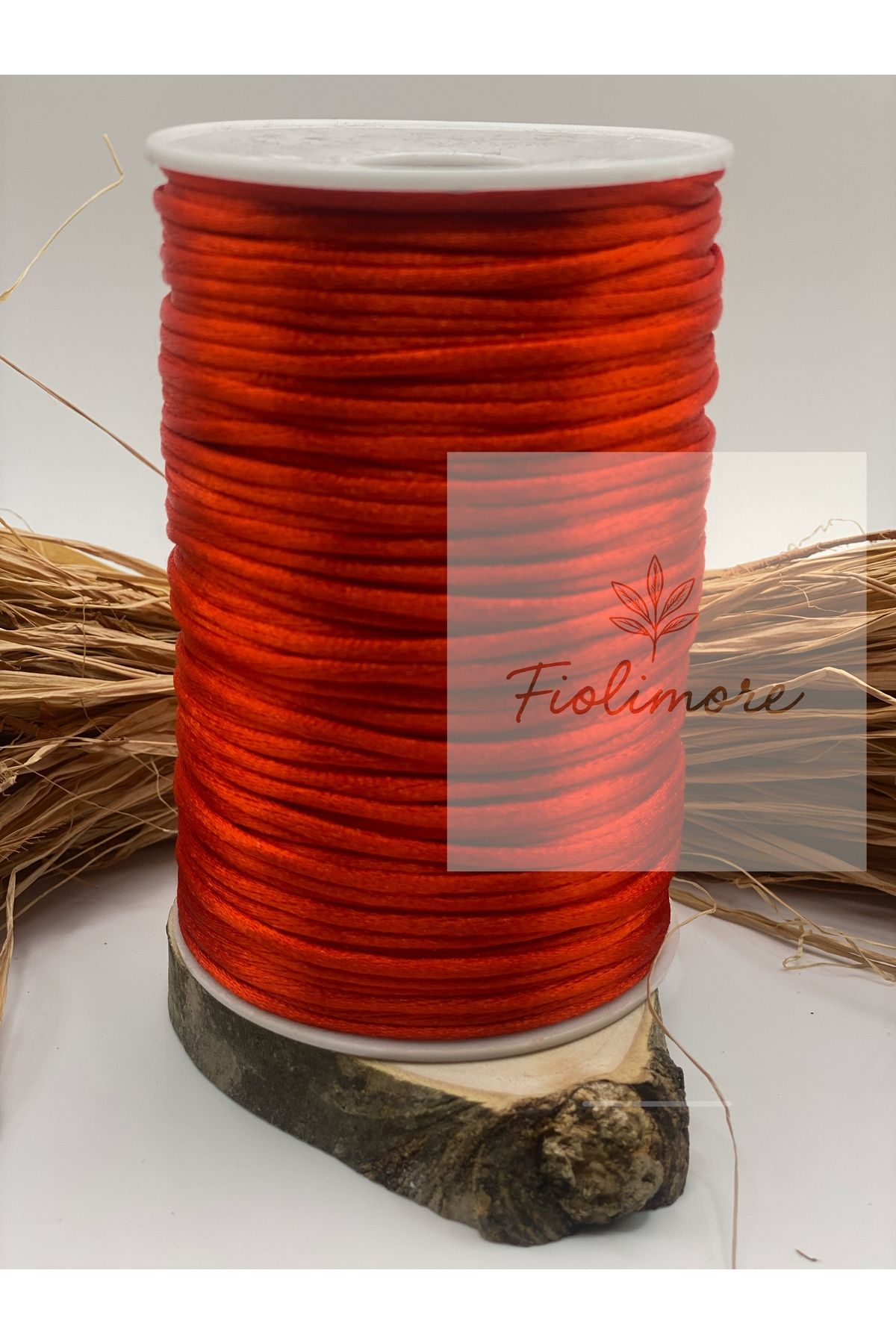 Fiolimore Floş İp Kırmızı Renk (Sıçan Kuyruğu) 2 mm 10 Metre Takı Bileklik İpi