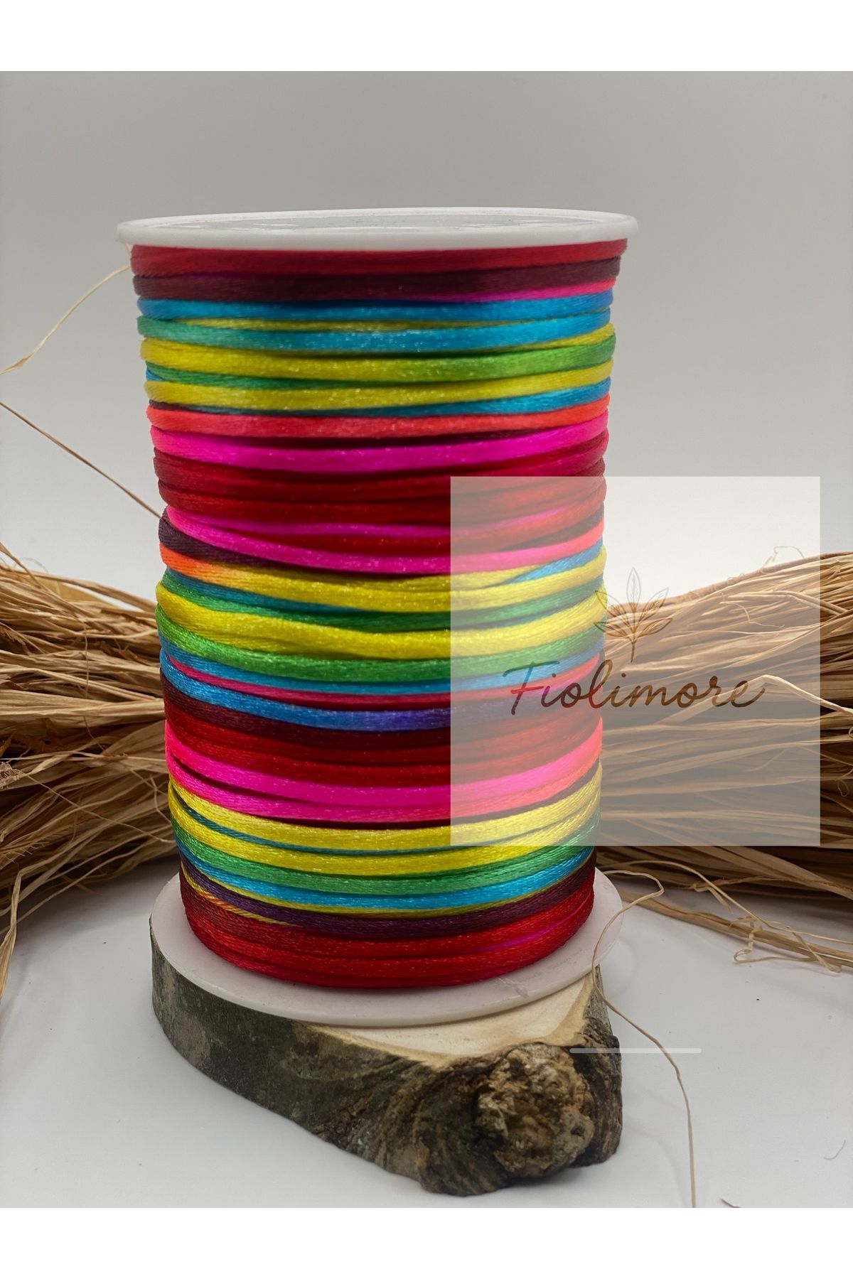 Fiolimore Floş İp Karışık Renk (Sıçan Kuyruğu) 2 mm 10 Metre Takı Bileklik İpi
