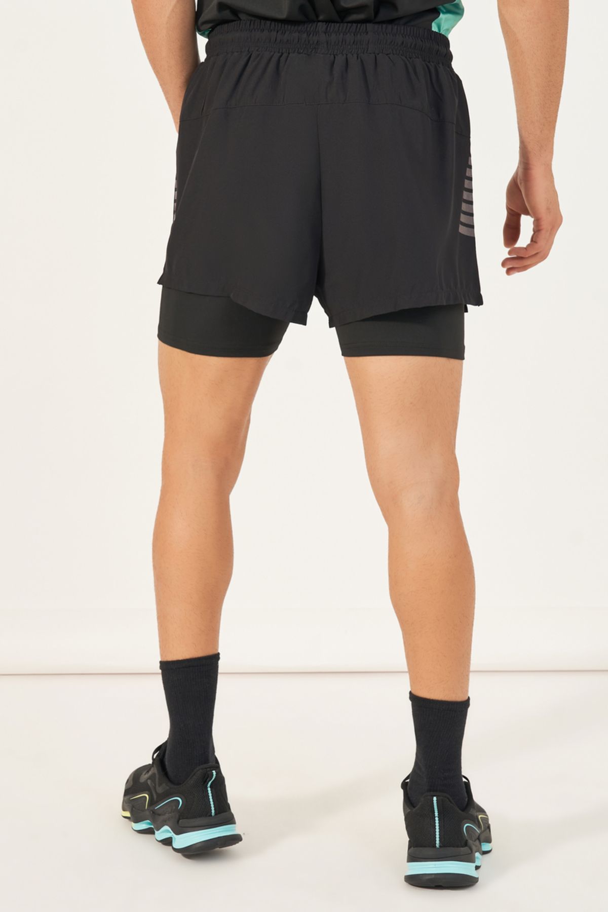 Styli-4-Way Stretch 2in1 Training Shorts with Side Print Detail 5