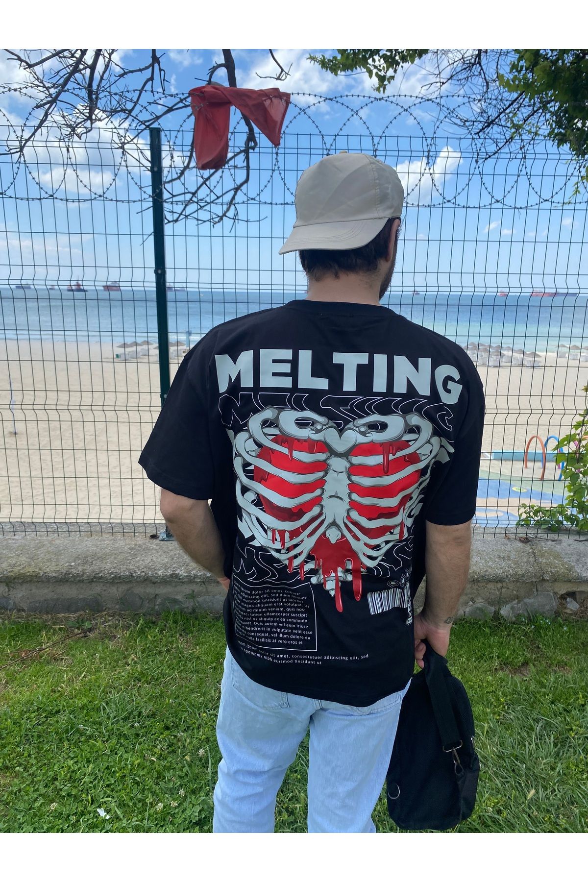 525 Oversize Tişört - Unisex Tişört - Pamuklu Tişört - Baskılı Tişört
