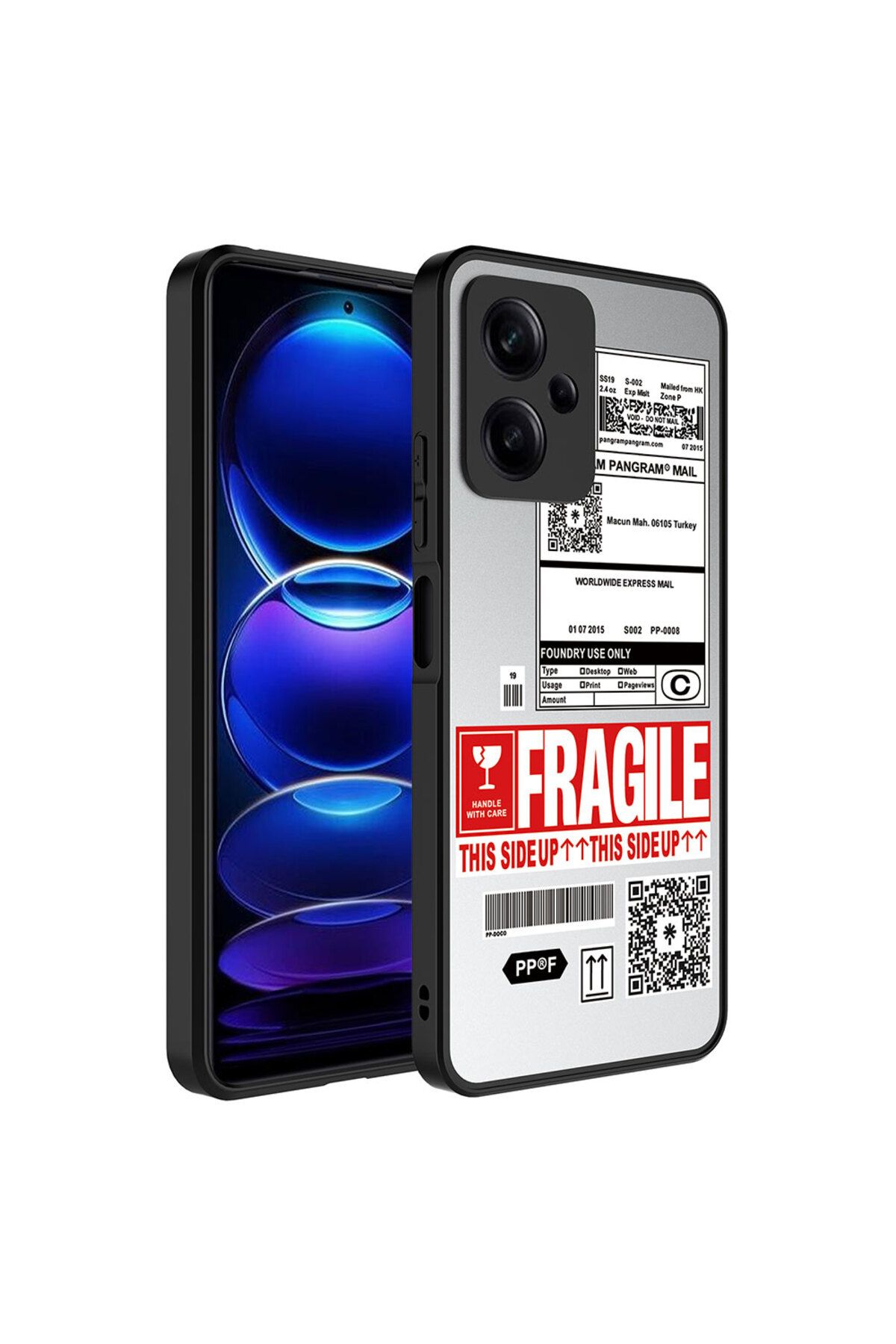 halkhouse Xiaomi Redmi Note 12 5G Kılıf Aynalı Desenli Kamera Korumalı Parlak Sert Silikon Esnek Renkli Mirror