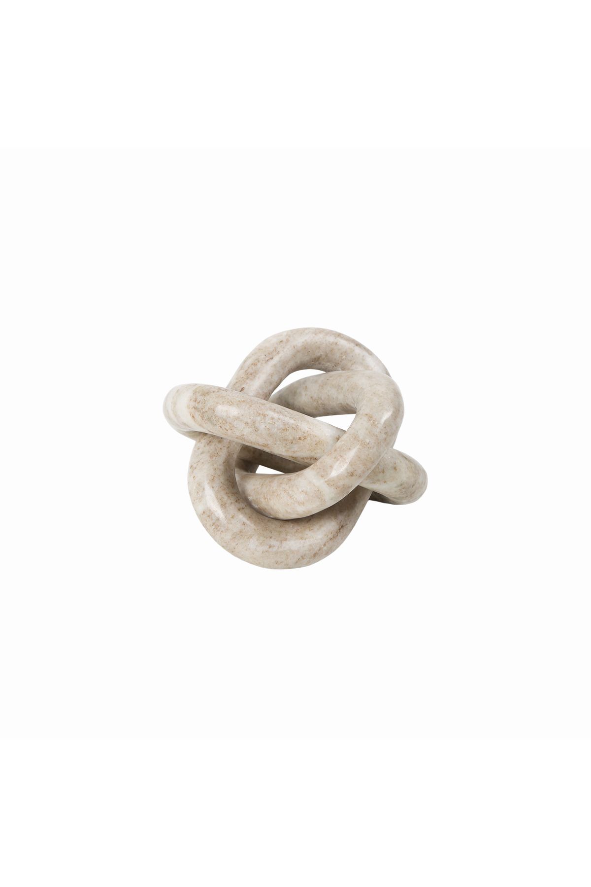 JASMIN CONCEPTS Mermer Zincir Obje Krem 15X15X15cm