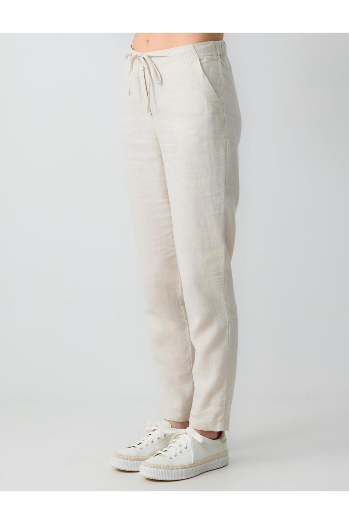 Jimmy Key-High Waist Regular Leg Linen Pants 3
