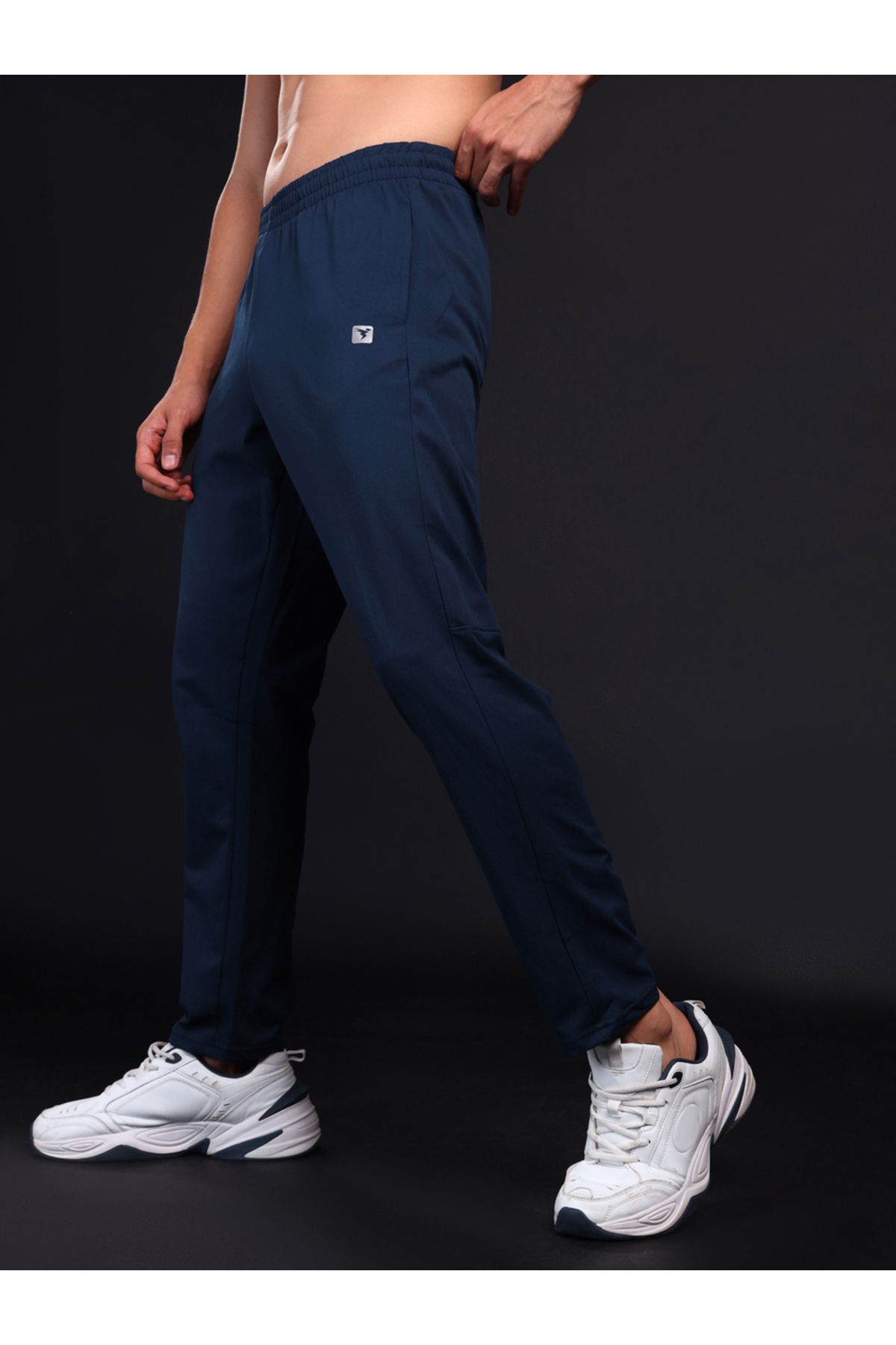 Technosport By Styli-Solid Slim Fit Trackpants with Drawstring 4