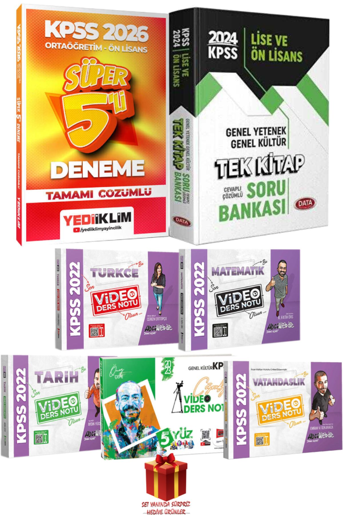 Yediiklim Yayınları 2026 Yediiklim Ortaöğretim Ön Lisans Deneme+Data Soru Bankası+Hoca Webde Konu Anlatım Seti+Hediye