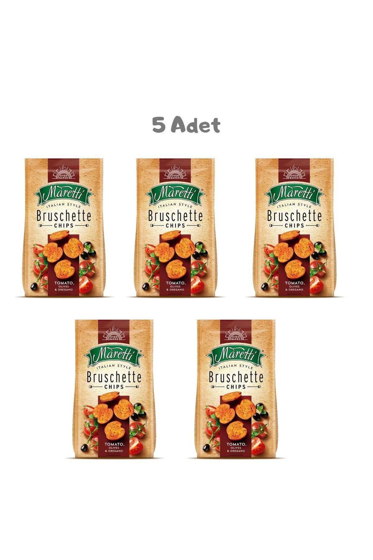 Maretti Bruschette Chips Tomato Kızarmış Ekmek 70g 5 Adet